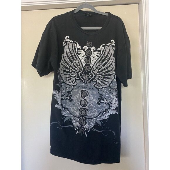 New Horizon Redemption Cyber Y2K Wings Shirt Size 2XL Grunge MMA Elite Style - Picture 1 of 6